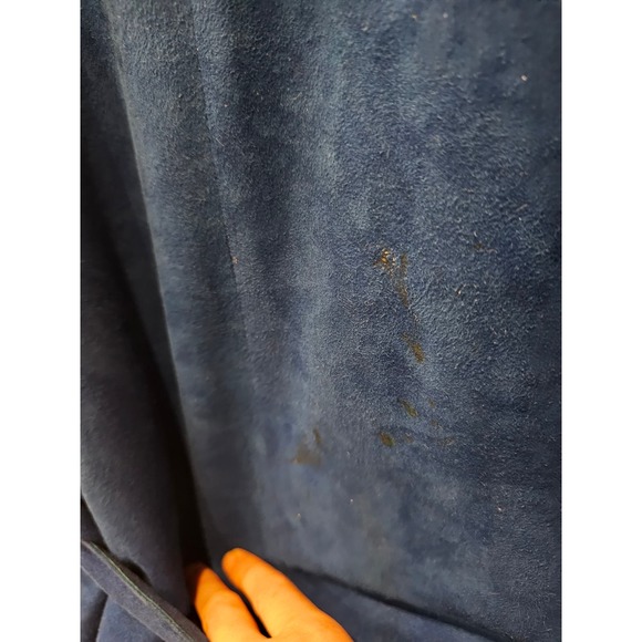 David Laurenz leathers made in USA vivid blue suede shaket w/ tie M ^ - Picture 6 of 8